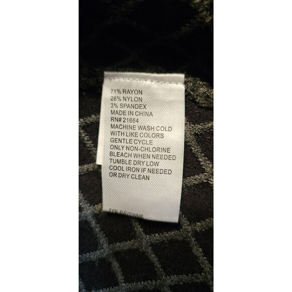 Foxcroft Womens P/S Black & Gray Floral Design ADINA Quilted Jacket Full Zip - Picture 6 of 7